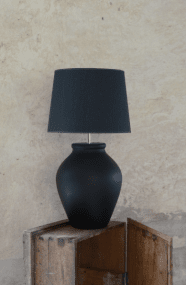 Casagrande 54cm Negro base de lámpara De Hallbergs - Viene con cable, interruptor de encendido y enchufe.