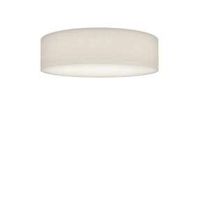Soft Ø44 Lino blanco plafón De Belid - La pantalla de lino blanco armoniza a la perfecci&oacute;n con la base blanca, garantizando una iluminaci&oacute;n uniforme y sin deslumbramientos.