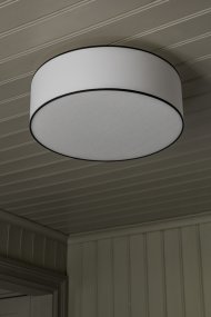 Theo Ø48 Blanco/negro De Alde & Lind - Theo es una l&aacute;mpara de techo redonda con formas elegantes.