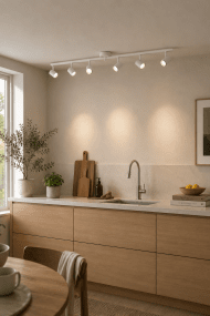 Omega 6 Blanco foco de techo De Nordic Lighting - Col&oacute;calo en el pasillo, la cocina o el dormitorio.