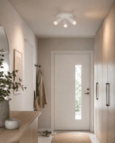 Crux 3 Blanco foco de techo De Nordic Lighting - Col&oacute;calo en el pasillo, la cocina o el dormitorio.