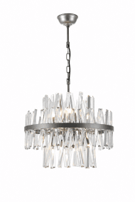 Berwick Ø50 Transparente cristal De Lampan - La estructura de hierro gris contrasta con el brillo del cristal y realza el dise&ntilde;o moderno de la l&aacute;mpara.