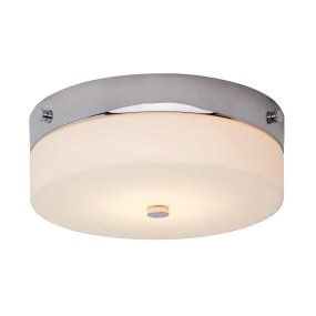 Tamar Ø24 Cromo pulido lámpara de baño De Elstead Lighting - La lámpara de techo Tamar en cromo pulido es una solución de iluminación elegante y funcional, perfecta para baños gracias a su grado de protección IP44, pero también es adecuada para pasillos y estancias con techos bajos.