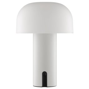 Mattis 20cm Blanco cremoso De Brilliant - Su base de metal blanco crema y su pantalla de pl&aacute;stico blanco crean un estilo atemporal y elegante que se integra a la perfecci&oacute;n en cualquier ambiente.