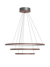 Trione Ø80 Nuez De By Rydéns - Cada anillo (de 80 cm, 60 cm y 40 cm de di&aacute;metro) se ajusta f&aacute;cilmente en altura y posici&oacute;n mediante el soporte de cable.