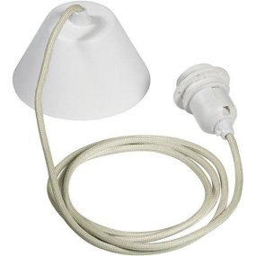 Colgante de techo textil 2,1 m Beige De PR Home - 