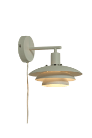 Epsilon 24cm Beige lámpara de pared De Aneta Lighting - El aplique Epsilon, con su dise&ntilde;o cl&aacute;sico y su expresi&oacute;n moderna, cuenta con una pantalla met&aacute;lica de tres piezas que difunde la luz de forma agradable y evita el deslumbramiento.