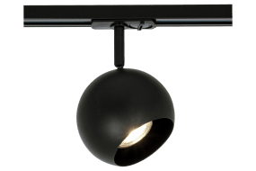 Ball spotlight Negro De Aneta Lighting - Su instalación en el riel es increíblemente sencilla y resulta igualmente adecuado para viviendas particulares y espacios públicos.