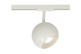 Ball spotlight Blanco mate De Aneta Lighting - Su instalación en el riel es increíblemente sencilla y el foco es apto tanto para espacios privados como públicos.