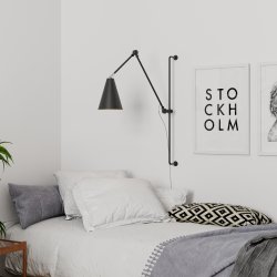 Yukon 78cm Negro mate De By Rydéns - El diseño puntiagudo también se destaca y le ofrece una fuente de luz en la habitación que se destaca y crea un lenguaje de diseño moderno.