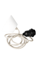 Colgante de techo textil 2m Beige De Alde & Lind - L&aacute;mpara de techo con cable recubierto de tela, compatible con l&aacute;mparas de techo Alde&amp;Lind con casquillo E27.