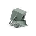 Square 1 with 30W Dual USBC & Magnetic base, 3m Verde De Avolt - Regleta de enchufes de diseño elegante de Avolt con un cable largo de PVC, un cubo de plástico reciclado y una placa magnética en la parte inferior para colgar en la pared.