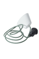 Colgante de techo textil 2m Verde De Alde & Lind - L&aacute;mpara de techo con cable recubierto de tela, compatible con l&aacute;mparas de techo Alde&amp;Lind con casquillo E27.