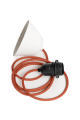 Colgante de techo textil 2m Óxido De Alde & Lind - L&aacute;mpara de techo con cable recubierto de tela, compatible con l&aacute;mparas de techo Alde&amp;Lind con casquillo E27.