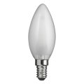 LED E14 Tipo Vela mate 0,8W 2700K Blanco De Unison - L&aacute;mpara de ara&ntilde;a CLASSIC mate, fuente de luz E14 con una potencia de 0,8 W y una luz c&aacute;lida de 2700 K que garantiza una distribuci&oacute;n de la luz suave y agradable.
