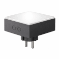 LAMP 1 - EU Negro De Avolt - La lámpara está fabricada en policarbonato y cuenta con una cubierta de vidrio esmerilado y texturizado que difunde la luz de forma suave y agradable.