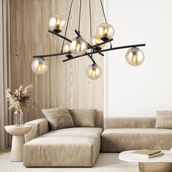 Essa Ø100 Ámbar Lámpas de techo De Emibig Lighting - Essa es una serie de lámparas de techo con una forma original, que garantiza llamar la atención por su construcción.