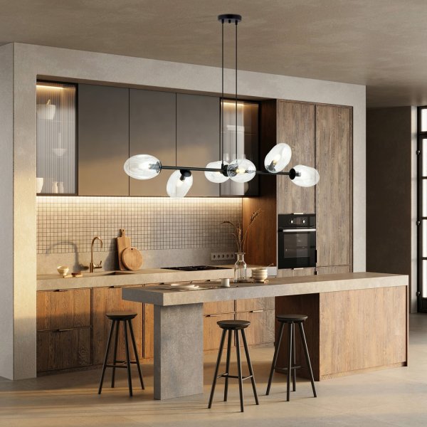 Pandora 120cm Transparente Lámpas de techo De Emibig Lighting - Pandora es una serie de l&aacute;mparas de techo que impresiona tanto por su apariencia como por su fabricaci&oacute;n de alta calidad.