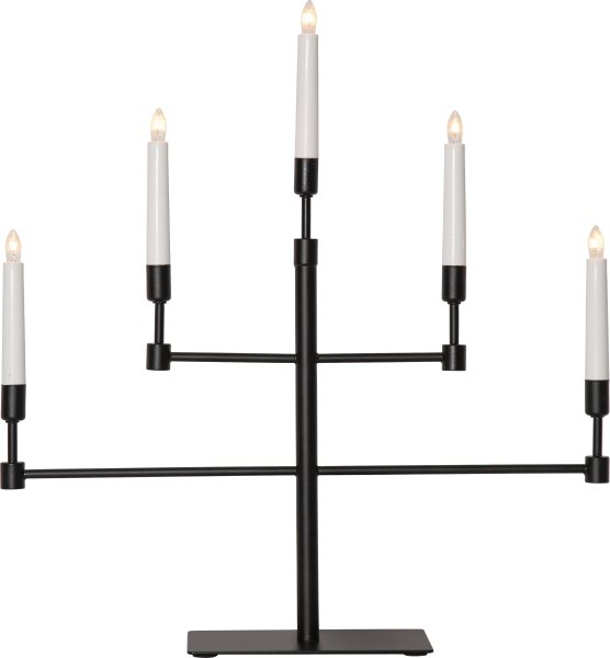 Vide Negro De Star Trading - Candelabro de Adviento moderno de color negro fabricado en metal.