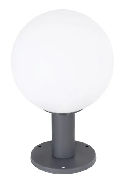Ossy 38cm Antracita De Globo Lighting - Fabricada en fundición de aluminio color antracita con un elegante interior de cristal opal (Ø 25cm), difunde una luz suave y agradable.