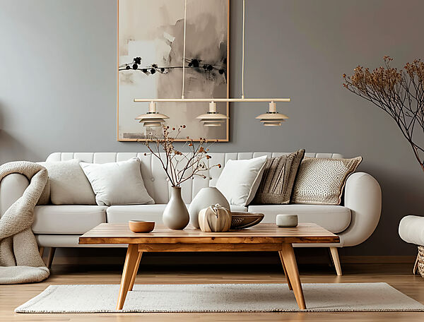 Epsilon 86cm Beige Lámpas de techo De Aneta Lighting - EPSILON es la clásica lámpara de techo que adquiere un estilo más moderno con sus tres pantallas más pequeñas.