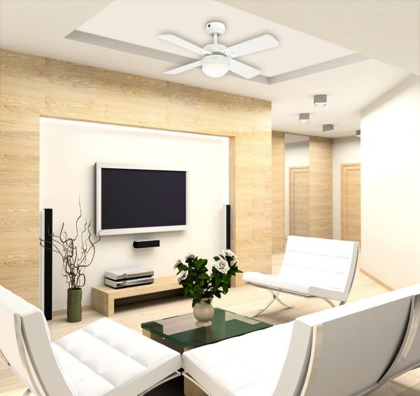 Colosseum Ø90 Blanco De Westinghouse - El ventilador de techo viene con un control remoto que le permite controlar tres velocidades y tiene una funci&oacute;n inversa para operar en verano e invierno, perfecto para mantener la habitaci&oacute;n fresca.