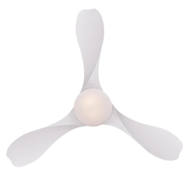 Pierre Ø132 Blanco De Westinghouse - El ventilador de techo Pierre con fuente de luz LED regulable y acabado blanco es una solución moderna y elegante para dormitorios y salones.