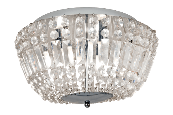 Giovanna Ø38 Cromo lámpara de baño De Aneta Lighting - Giovanna es una elegante lámpara de techo para baño en cromo con hermosos prismas de cristal.
