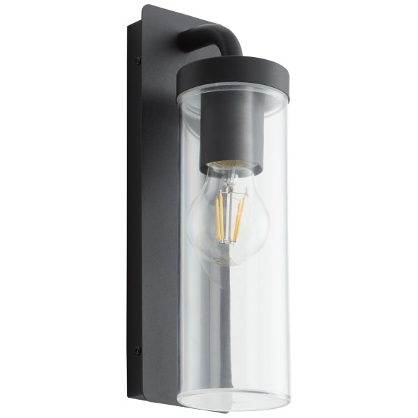 Aosta Negro mate lámpara de exterior De Brilliant - La l&aacute;mpara de pared para exterior Aosta ofrece una iluminaci&oacute;n pr&aacute;ctica y atmosf&eacute;rica y es perfecta para iluminar la puerta de entrada durante las estaciones m&aacute;s oscuras.