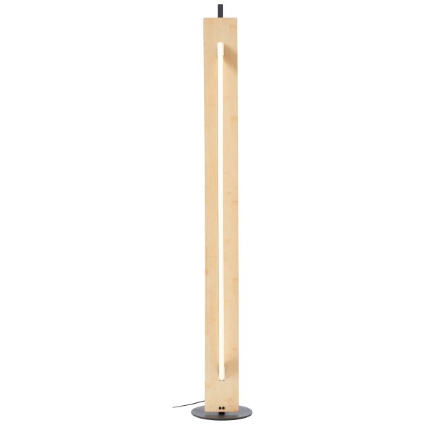 Visby Naturaleza lámpara de pie De Brilliant - La majestuosa l&aacute;mpara de 120 cm est&aacute; hecha de metal y bamb&uacute;, lo que le confiere durabilidad y una est&eacute;tica c&aacute;lida y acogedora.