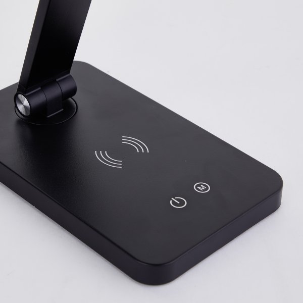 Florence 38cm Negro lámpara de escritorio De Brilliant - La luz cuenta con un regulador táctil de 3 etapas para controlar el brillo y ofrece luz blanca cálida y diurna.