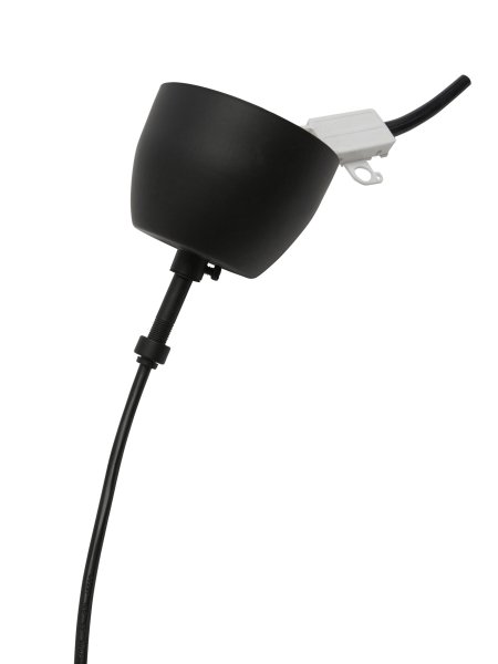 Solo Ø26 Negro Lámpas de techo De PR Home - Cable de plástico negro de 1,6 m de longitud con cazoleta de techo para suspensión con gancho del mismo color que la pantalla.