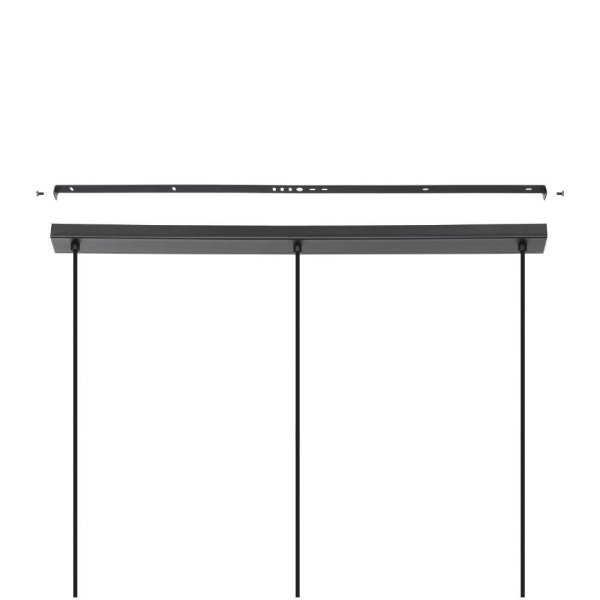 Alderney 90cm Naturaleza Lámpas de techo De Eglo - Esta elegante lámpara de techo con tres pantallas colgantes hechas de ratán tejido le da a la habitación un ambiente natural y acogedor.