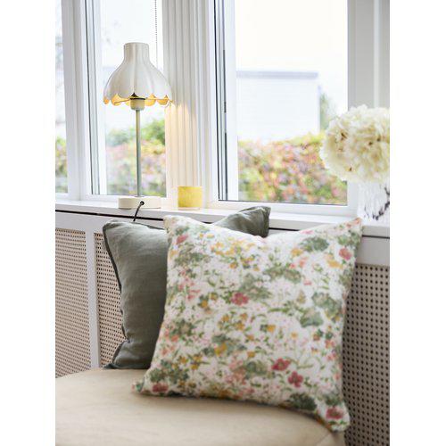 Wera 47cm Blanquecino lámpara de mesa De PR Home - Incluye un cable de pl&aacute;stico negro de 1,5 m, interruptor y enchufe.