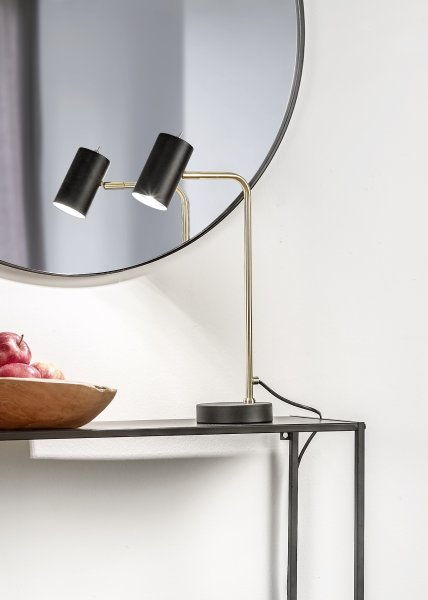 Marley 45cm Latón mate lámpara de escritorio De Trio Lighting - El cabezal de la lámpara es orientable y se puede orientar tanto hacia arriba como hacia abajo, lo que la hace perfecta como punto de atracción en el escritorio o como iluminación de acento en la oficina.