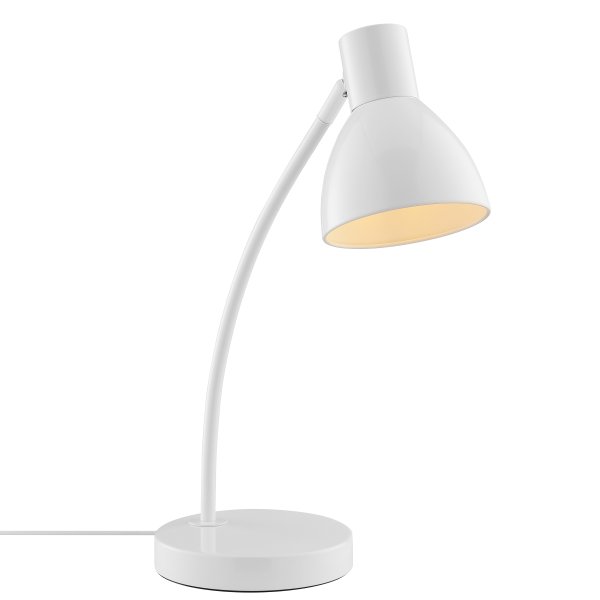 Jerry 43cm Blanco lámpara de escritorio De Brilliant - Jerry es una l&aacute;mpara de escritorio pr&aacute;ctica y atemporal, fabricada en metal lacado blanco.