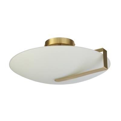 Sundial Ø40 Oro plafón De Searchlight - Con su dise&ntilde;o en forma de disco, esta l&aacute;mpara de techo proporciona una luz uniforme y agradable en toda la habitaci&oacute;n.