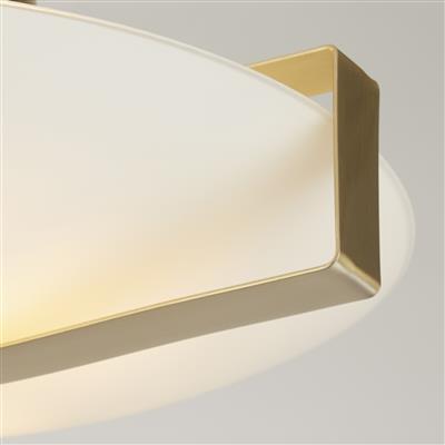 Sundial Ø40 Oro plafón De Searchlight - Con su dise&ntilde;o en forma de disco, esta l&aacute;mpara de techo proporciona una luz uniforme y agradable en toda la habitaci&oacute;n.