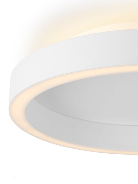 Backlight String Ø30 Blanco plafón De Halo Design - El marco de metal blanco con un alto nivel de paridad; Con una altura de aproximadamente 6 cm, se integra perfectamente en su entorno.