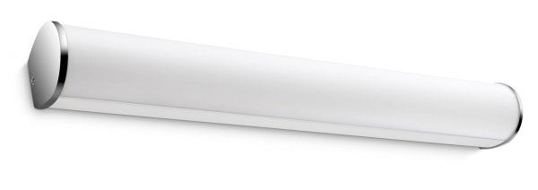 Fit 48cm Cromo lámpara de baño De Philips - El difusor de luz de pl&aacute;stico difunde una hermosa luz LED blanca c&aacute;lida en el ba&ntilde;o.