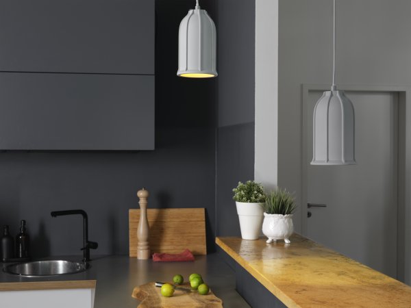 Imagen ampliada de Concrete Sim Ø12 Gris Lámpas de techo De Osram - Se recomienda colocar varios en fila encima de la encimera de la cocina o la mesa del comedor.