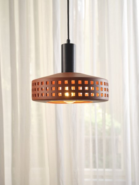 Clay Windows Ø26 Marrón Lámpas de techo De Ledvance - Clay Windows har en rustik design med sin sk&auml;rm gjord av lera i en r&ouml;dbrun f&auml;rg.