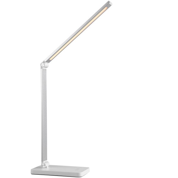 Lomina 38cm Blanco lámpara de escritorio De Brilliant - Lomina es una lámpara de escritorio elegante y práctica, fabricada en metal blanco y plástico.