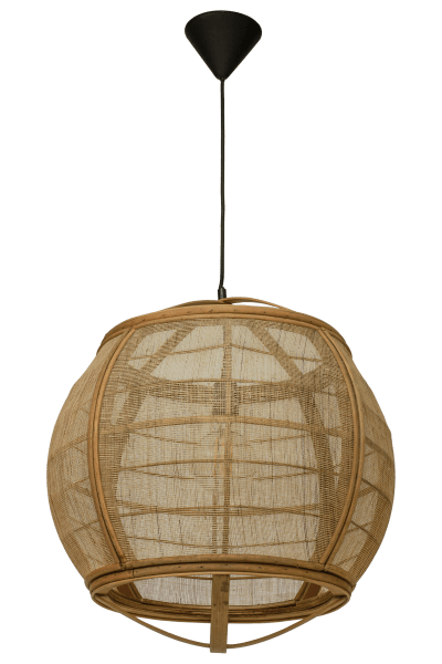 Borneo Ø50 Naturaleza Lámpas de techo De Aneta Lighting - La pantalla hecha a mano filtra la luz de la fuente de luz y difunde una luz suave y agradable en la habitación.