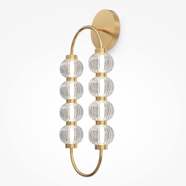 Amulet 60cm Oro lámpara de pared De Maytoni - La forma curva única de la lámpara proporciona una luz agradable que ilumina el ambiente de cualquier habitación y es perfecta para pasillos y salas de estar.