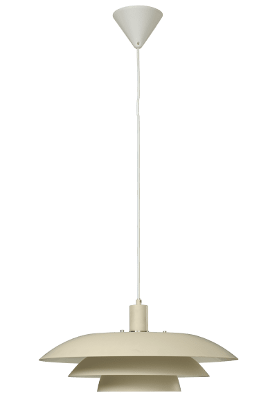 Epsilon 1 Ø45 Beige Lámpas de techo De Aneta Lighting - Lámpara de techo con gancho de suspensión fabricada en plástico blanco.