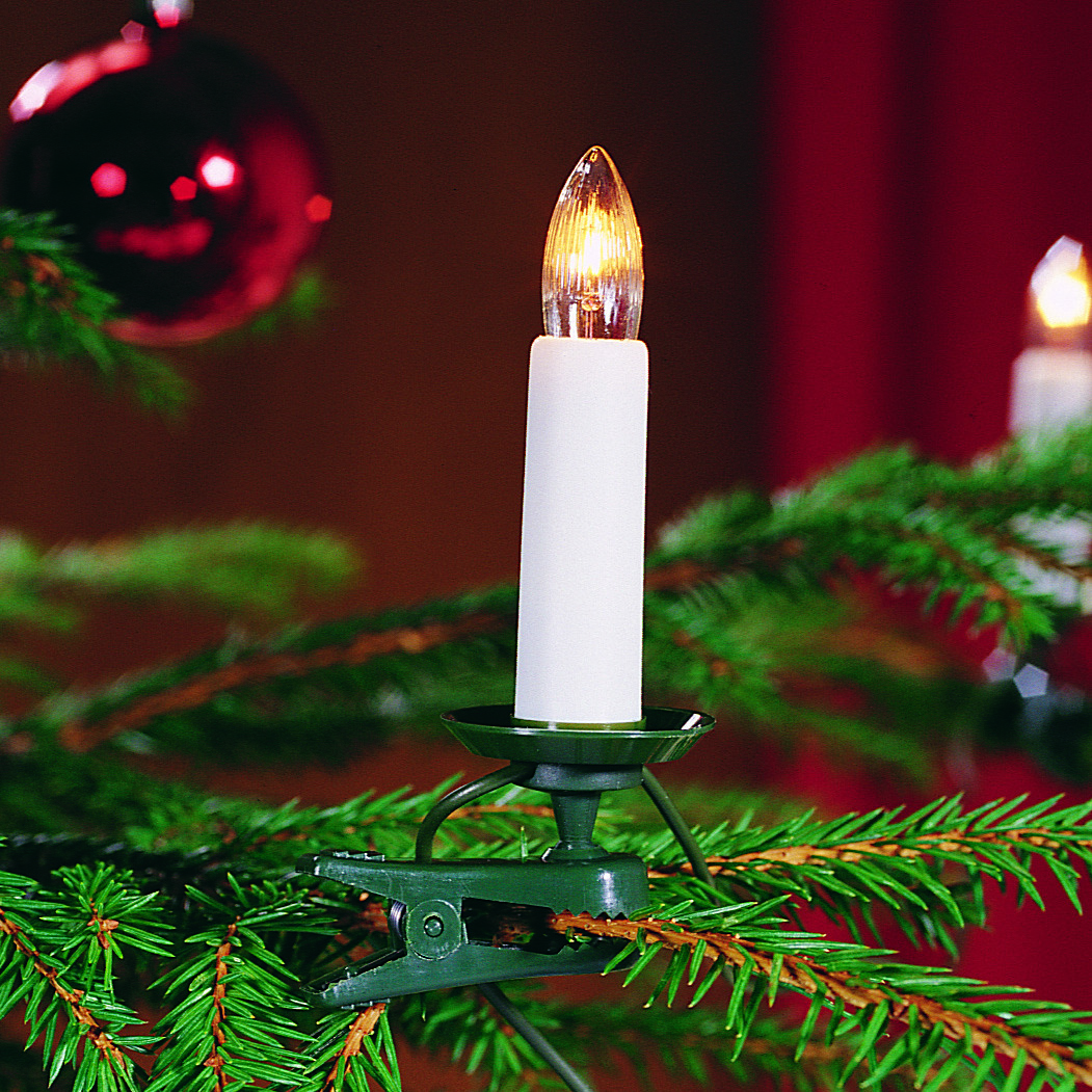 Luces para árbol de Navidad blanco cálido 25LED 12m Blanco De Konstsmide - Este cl&aacute;sico juego de luces navide&ntilde;as para &aacute;rbol, con 25 luces blancas, ba&ntilde;a el &aacute;rbol con un brillo c&aacute;lido y acogedor.