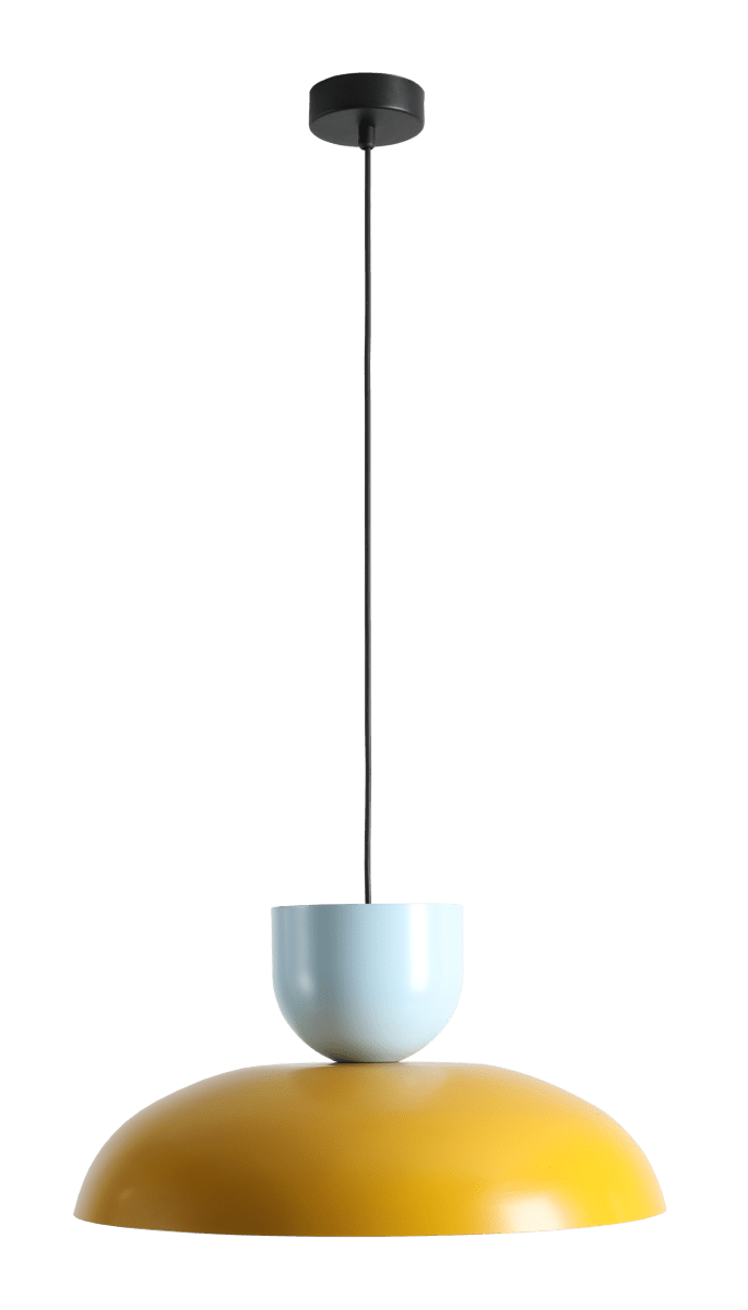 Ella Ø47 Amarillo/azul Lámpas de techo De Artera - Proporciona una iluminación agradable y es ideal para colocar sobre una mesa de comedor, en la sala de estar o en un pasillo.