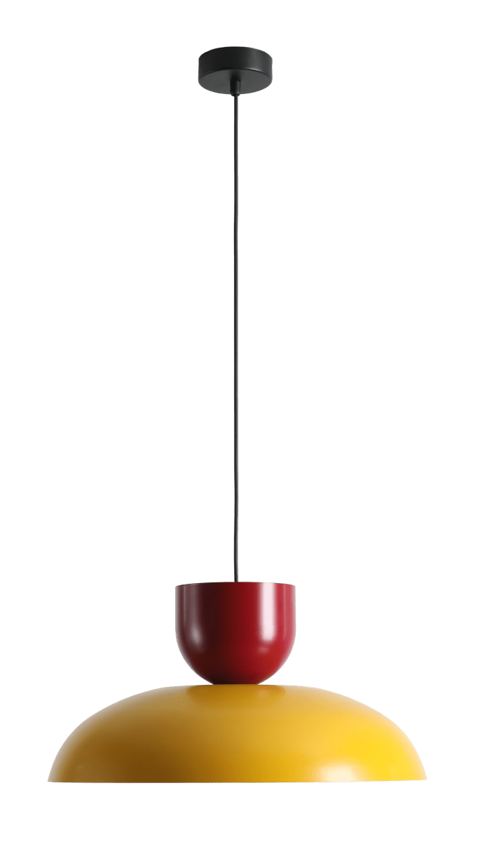 Ella Ø47 Amarillo/rojo Lámpas de techo De Artera - Proporciona una iluminación agradable y es ideal para colocar sobre una mesa de comedor, en la sala de estar o en un pasillo.