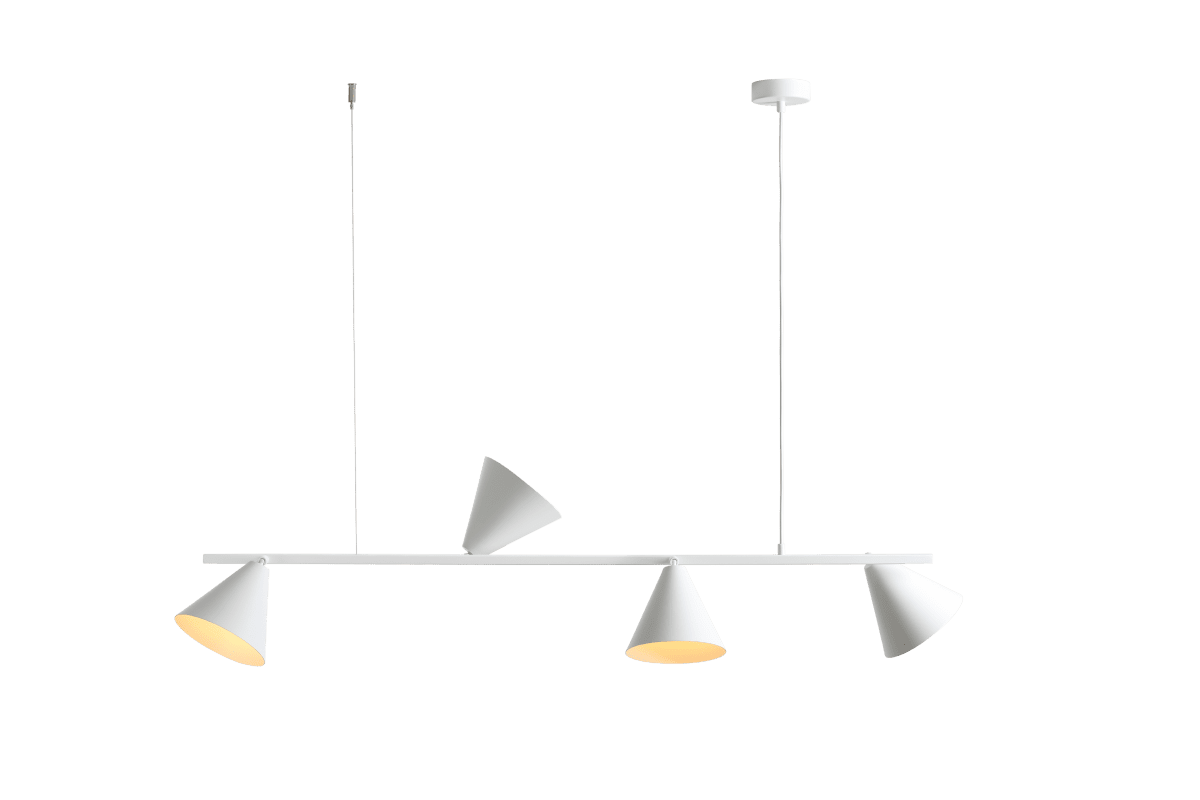 Form 120cm Blanco Lámpas de techo De Artera - Su dise&ntilde;o simple y geom&eacute;trico la convierte en una soluci&oacute;n vers&aacute;til que se integra con la mayor&iacute;a de los estilos de interior, aportando un toque de elegancia moderna a la estancia.